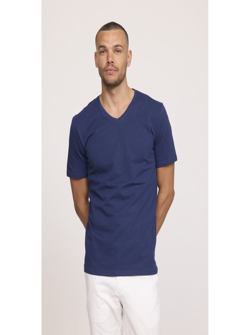 Lee Cooper - T-shirt manches courte coton regular AKILO Bleu marine - Kiabi