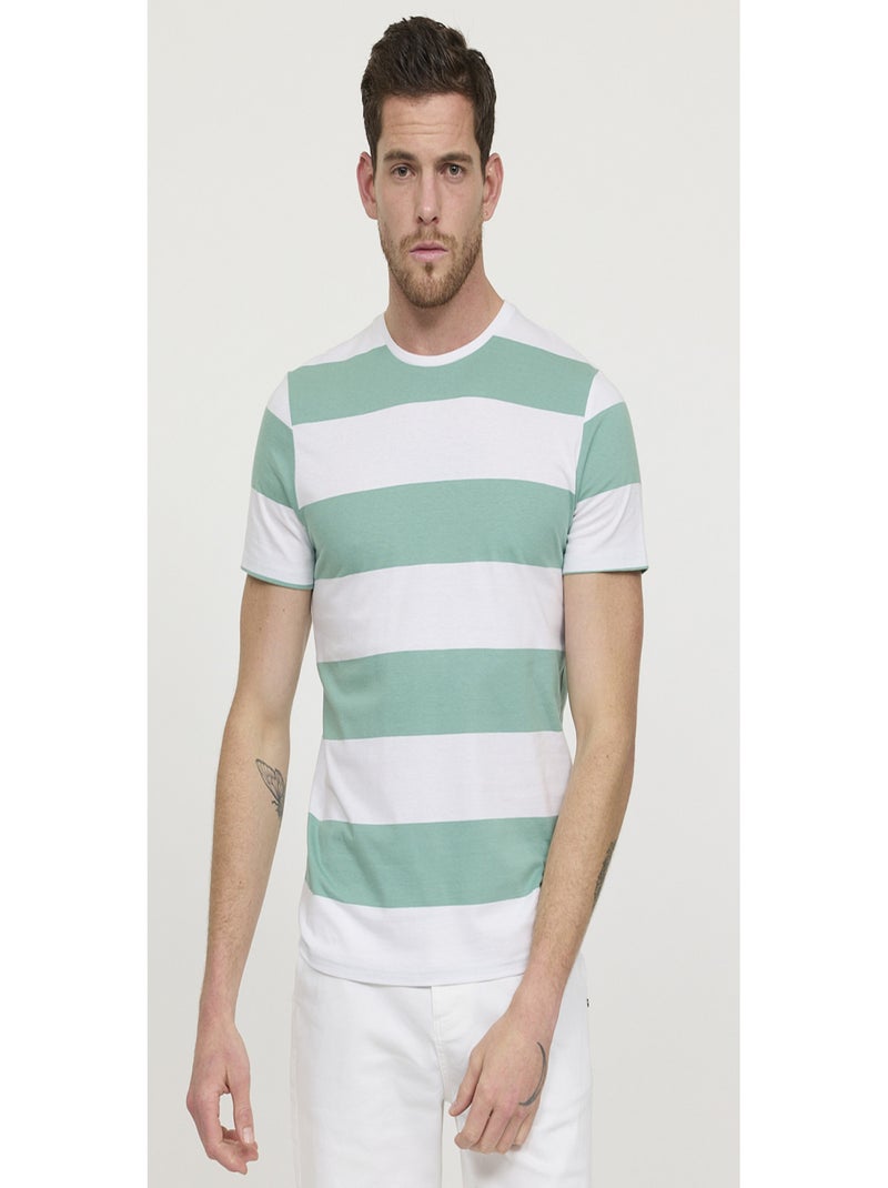 Lee Cooper - T-shirt manches courte coton regular APIRO Vert Sauge - Kiabi