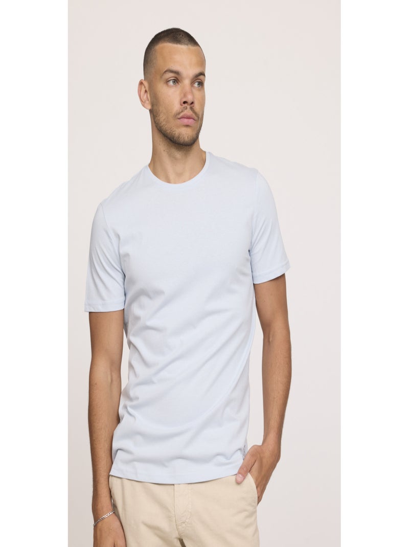 Lee Cooper - T-shirt manches courte coton regular AYLAN Bleu - Kiabi