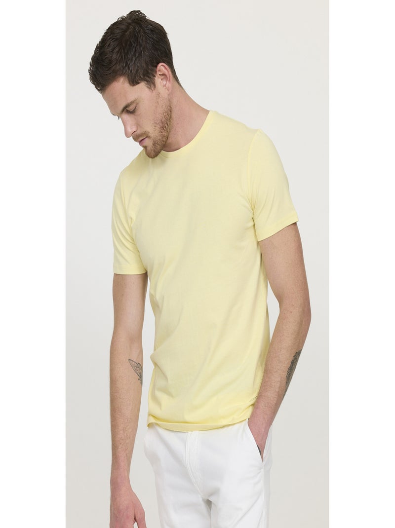 Lee Cooper - T-shirt manches courte coton regular AYLAN Jaune paille - Kiabi