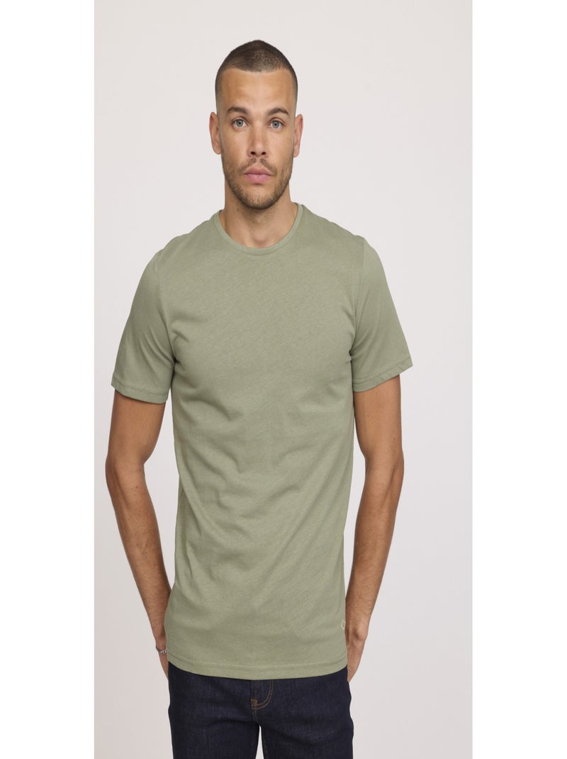 Lee Cooper - T-shirt manches courte coton regular AYLAN Kaki - Kiabi