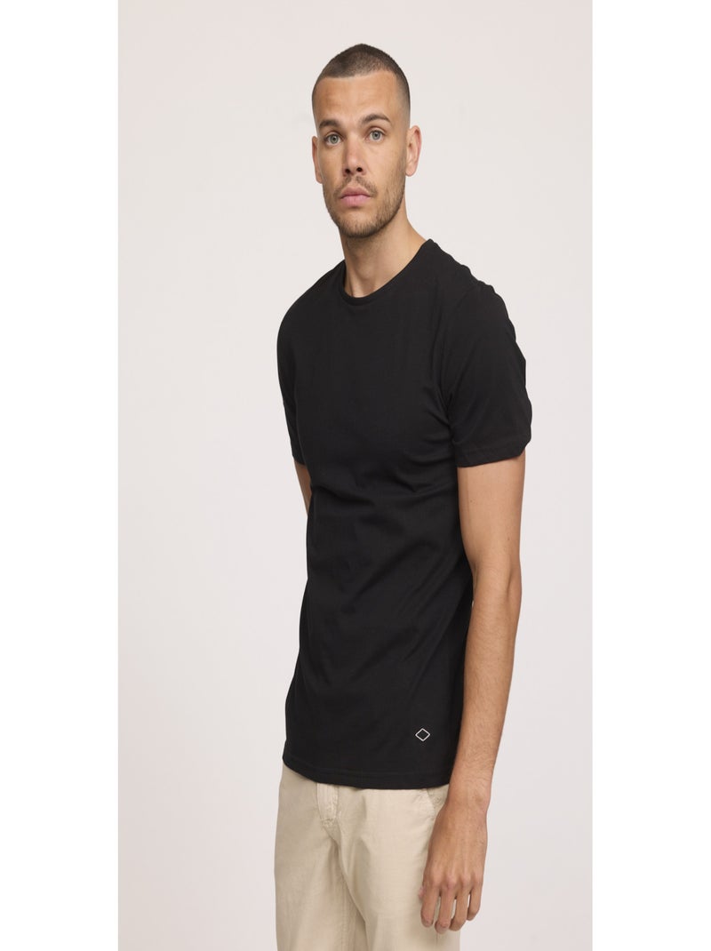 Lee Cooper - T-shirt manches courte coton regular AYLAN Noir - Kiabi