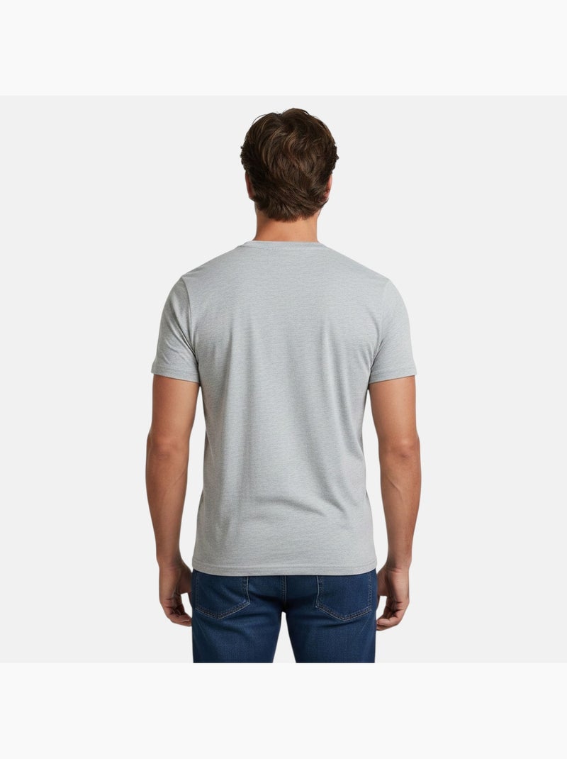Lee cooper - t-shirt manches courtes à inscription, col rond Gris - Kiabi