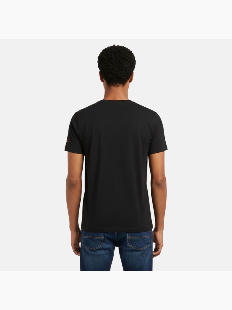Lee cooper - t-shirt manches courtes à inscription, col rond Noir - Kiabi