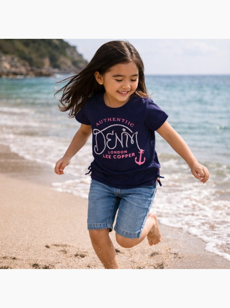 Lee Cooper - T-shirt manches courtes avec dessin Bleu marine - Kiabi