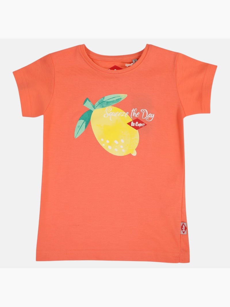 Lee Cooper - T-shirt manches courtes avec dessin Orange - Kiabi