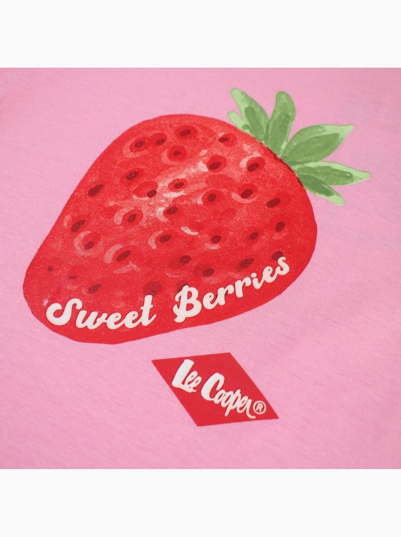 Lee Cooper - T-shirt manches courtes avec dessin Rose - Kiabi