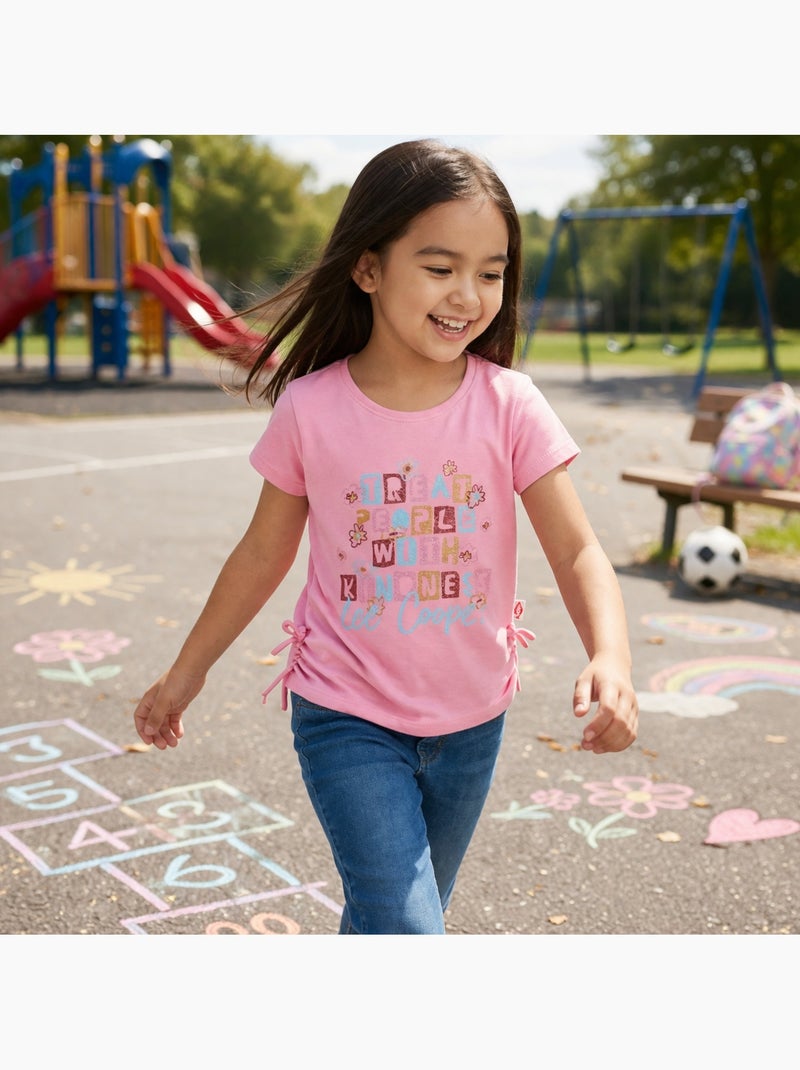 Lee Cooper - T-shirt manches courtes avec dessin Rose - Kiabi