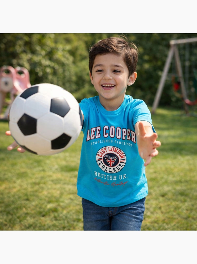 Lee Cooper - T-shirt manches courtes avec imprimé Bleu - Kiabi