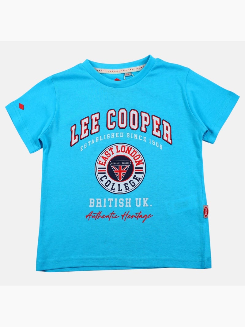 Lee Cooper - T-shirt manches courtes avec imprimé Bleu - Kiabi