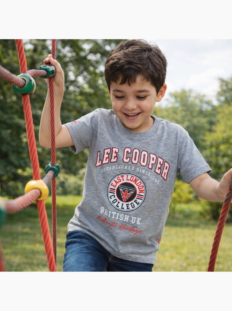 Lee Cooper - T-shirt manches courtes avec imprimé Gris - Kiabi
