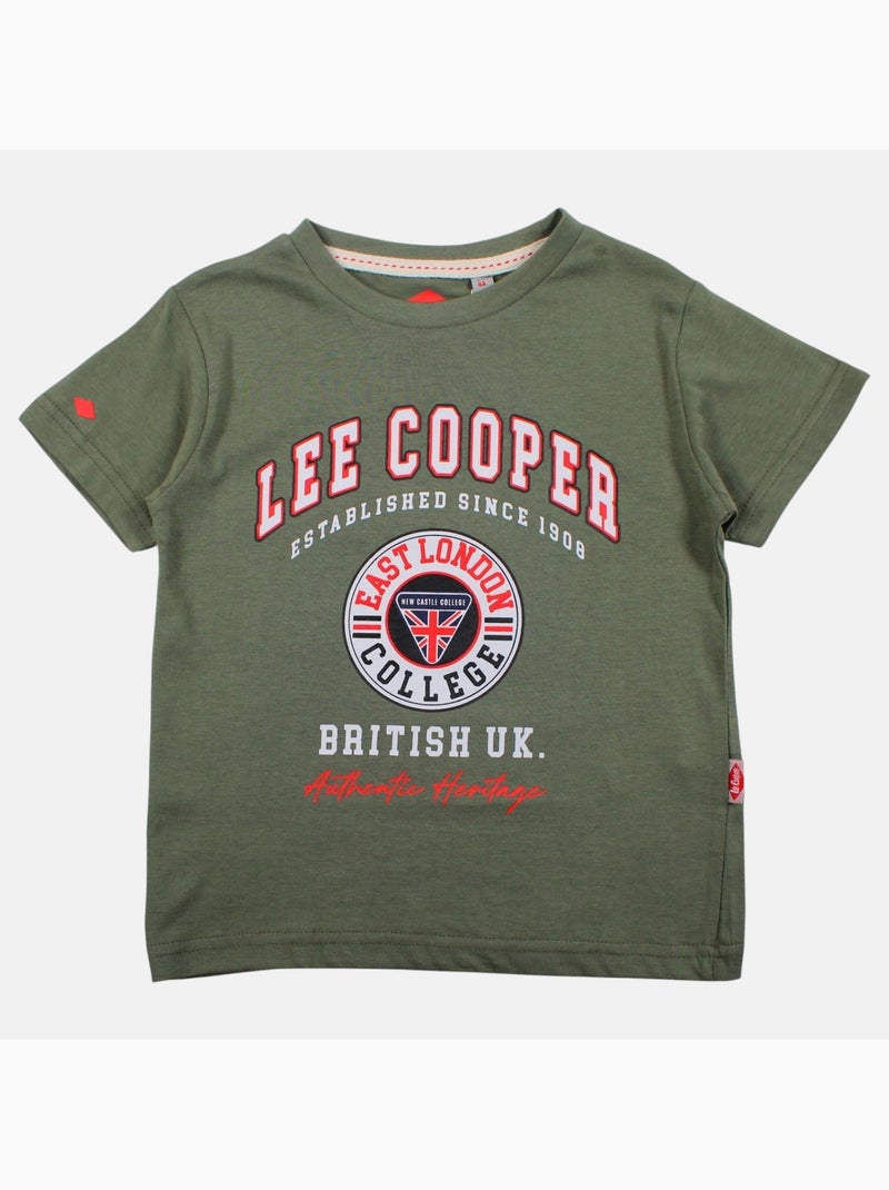 Lee Cooper - T-shirt manches courtes avec imprimé Kaki - Kiabi