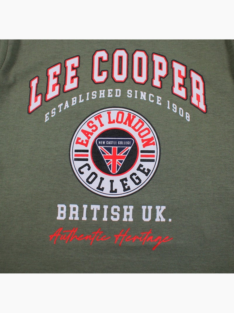 Lee Cooper - T-shirt manches courtes avec imprimé Kaki - Kiabi