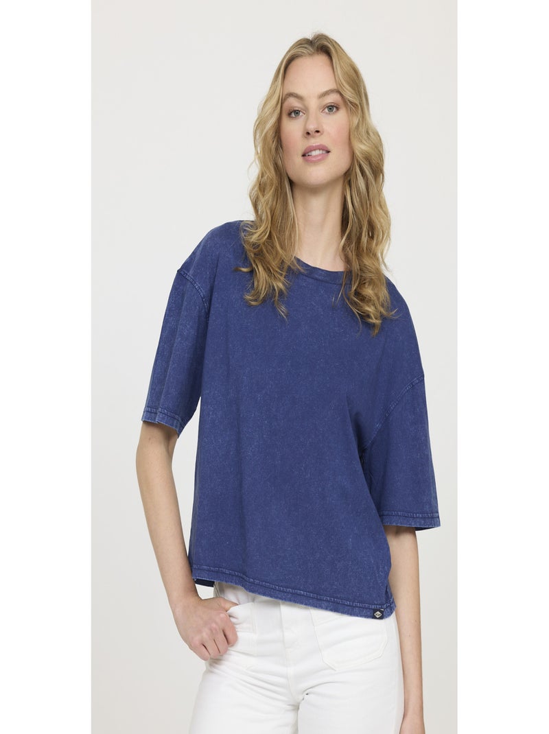 Lee Cooper - T-shirt manches courtes coton comfort ALOMI Bleu marine - Kiabi