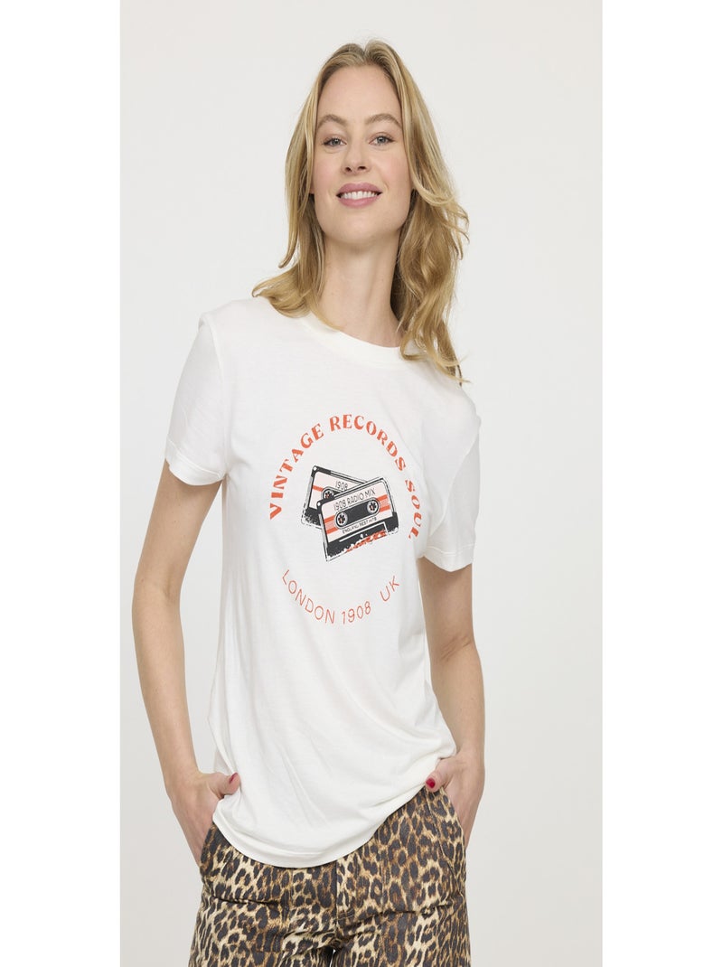 Lee Cooper - T-shirt manches courtes coton comfort AMADIA Ivoire - Kiabi