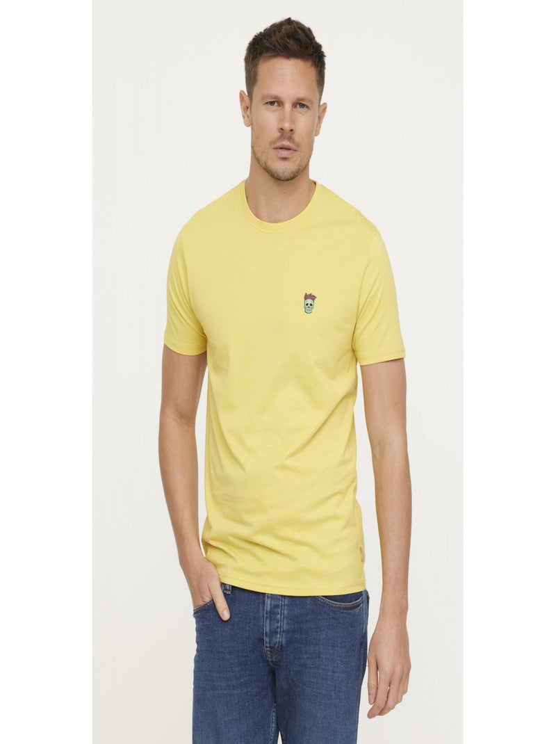 Lee Cooper - T-shirt manches courtes coton regular ABORO Jaune - Kiabi