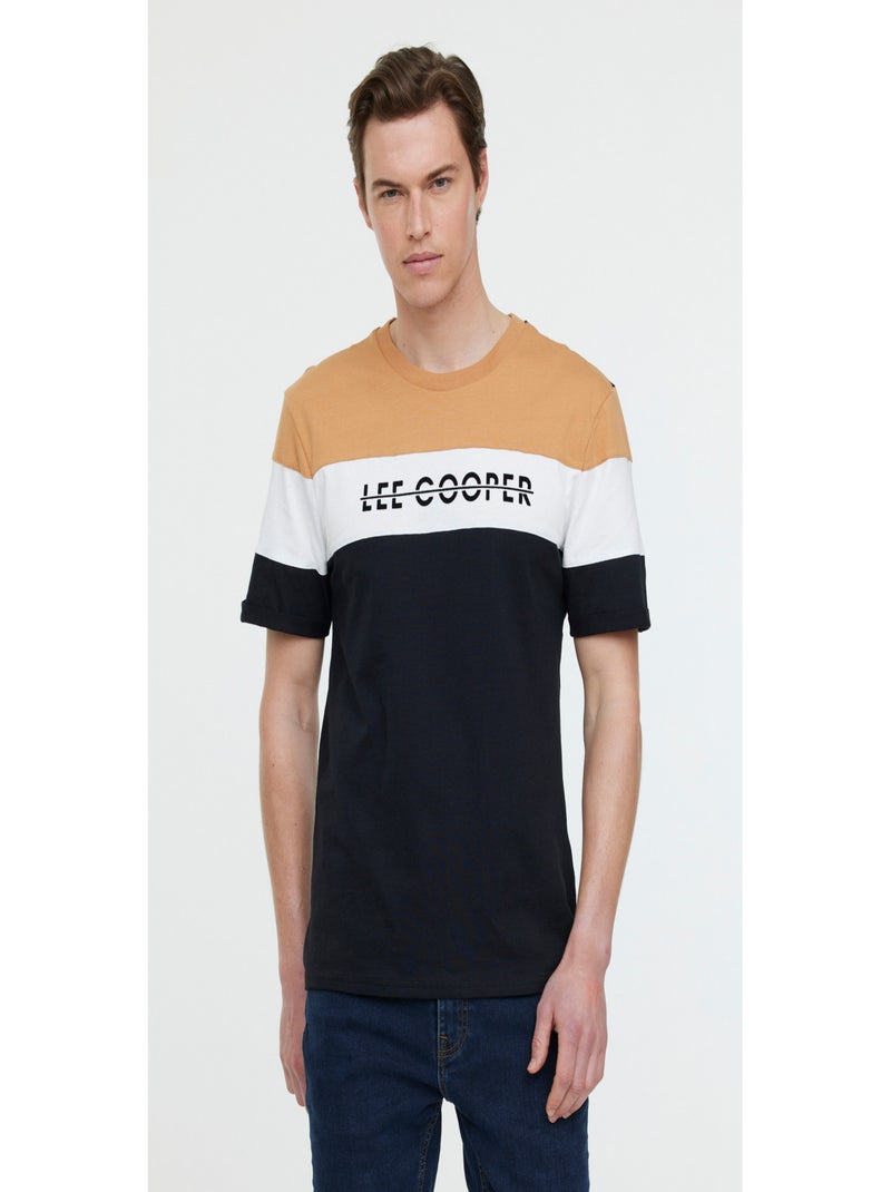 Lee Cooper - T-Shirt manches courtes coton regular ACHO MC Noir - Kiabi