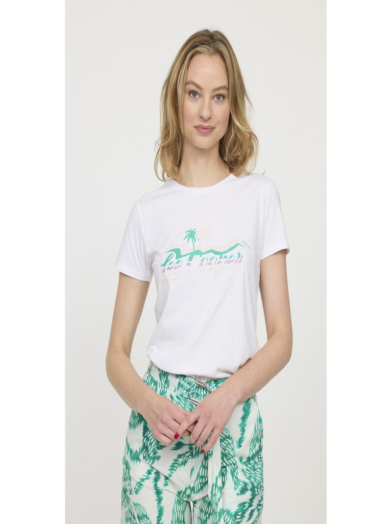Lee Cooper - T-shirt manches courtes coton regular ALIBU Blanc - Kiabi