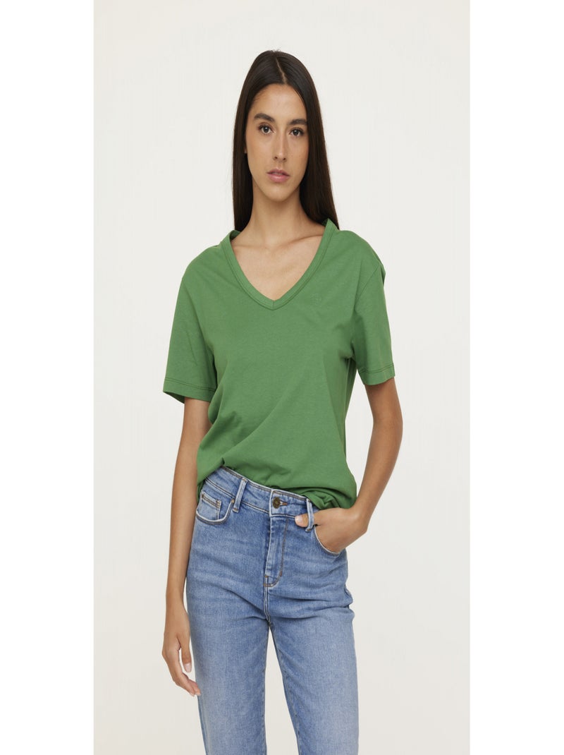 Lee Cooper - T-shirt manches courtes coton regular AMILA Vert - Kiabi