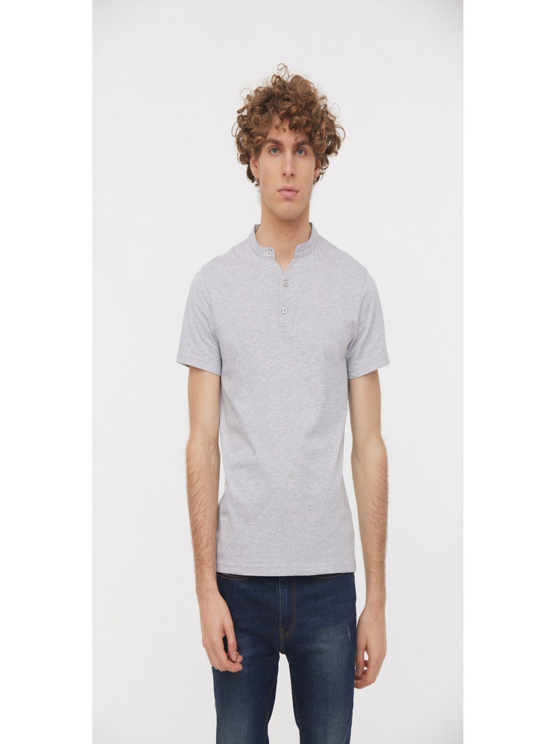 Lee Cooper - T-Shirt manches courtes coton regular ASILO Gris chiné - Kiabi