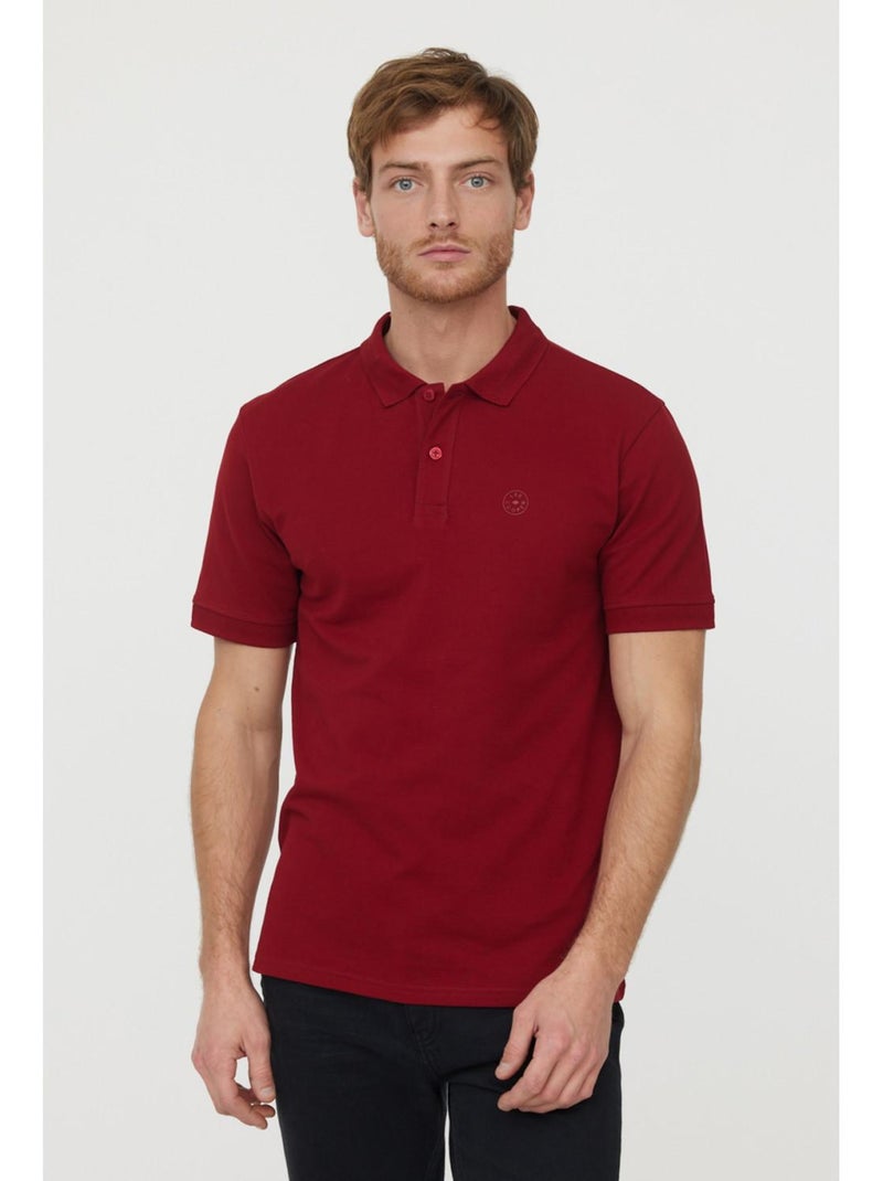 Lee Cooper - T-Shirt manches courtes coton regular BAKO Rouge - Kiabi