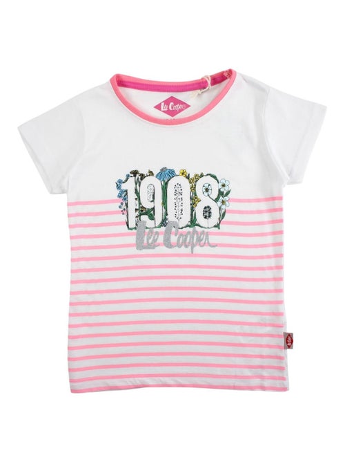 Lee Cooper - T-shirt manches courtes fille à motif - Kiabi