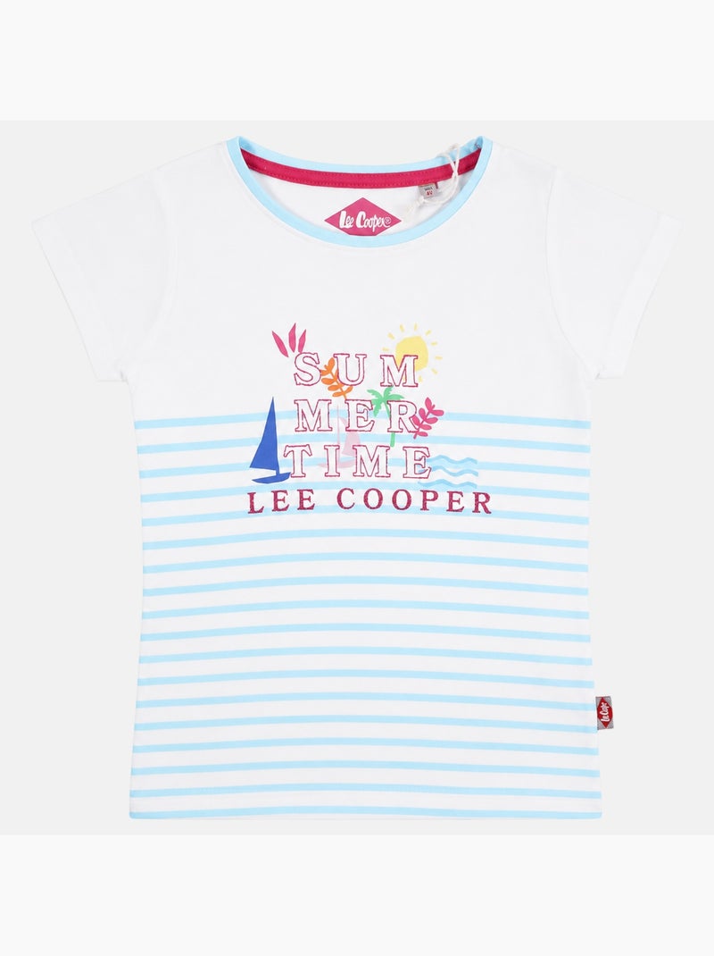 Lee Cooper - T-shirt manches courtes fille Bleu - Kiabi