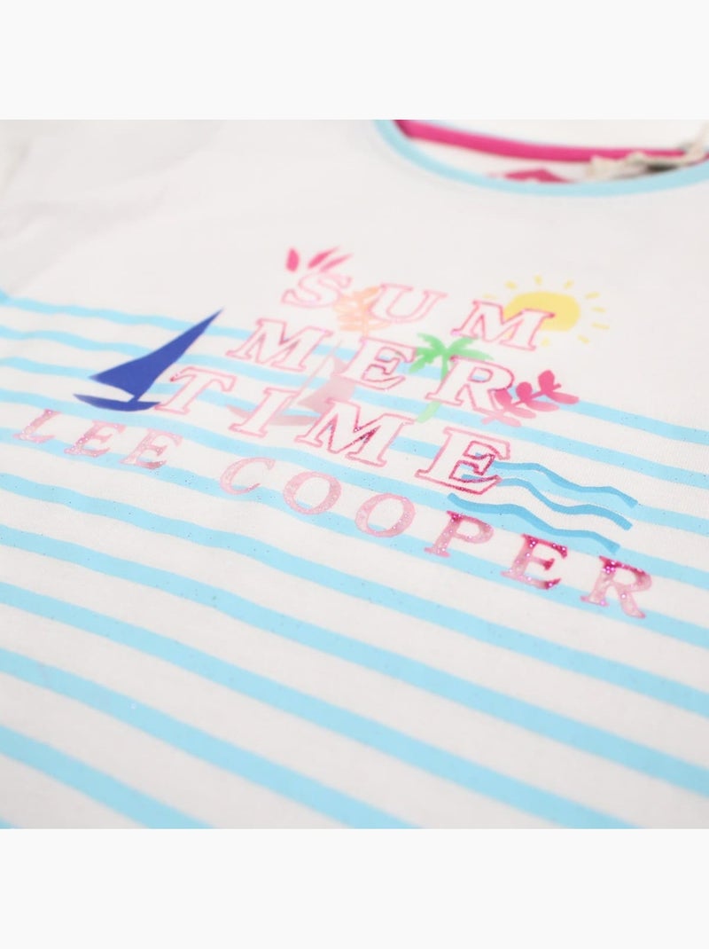 Lee Cooper - T-shirt manches courtes fille Bleu - Kiabi