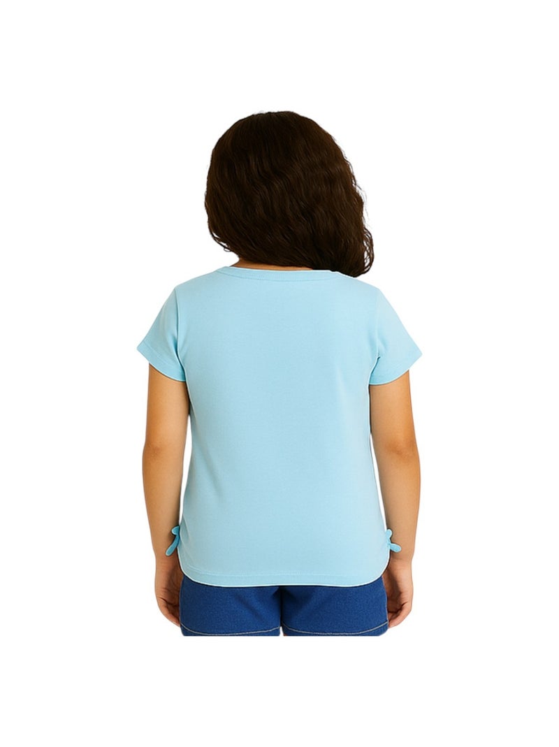 Lee Cooper - T-shirt manches courtes fille imprimé Bleu - Kiabi