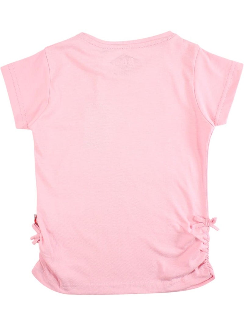 Lee Cooper - T-shirt manches courtes fille imprimé Rose clair - Kiabi