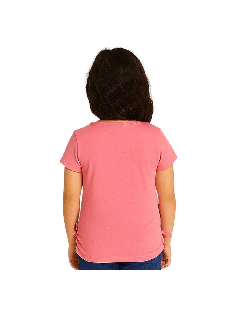 Lee Cooper - T-shirt manches courtes fille imprimé Rose - Kiabi