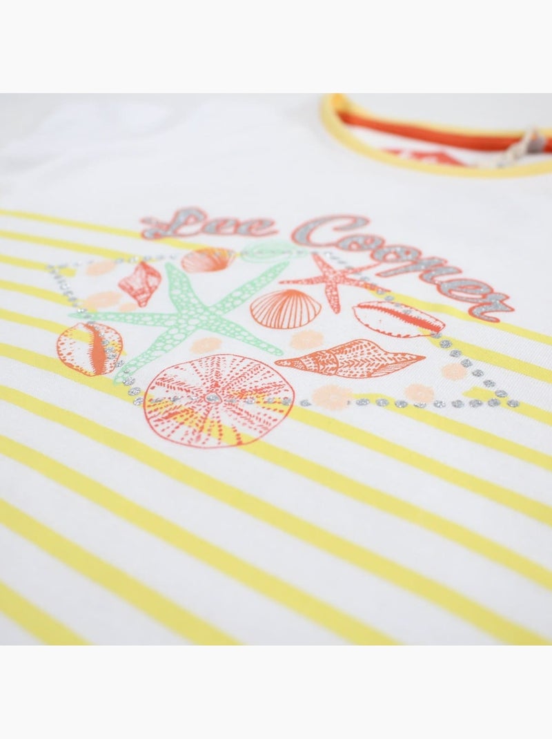 Lee Cooper - T-shirt manches courtes fille Jaune - Kiabi