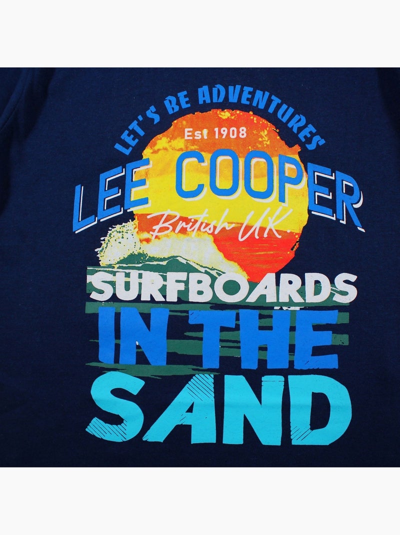 Lee Cooper - T-shirt manches courtes garçon avec dessin coloré Bleu marine - Kiabi