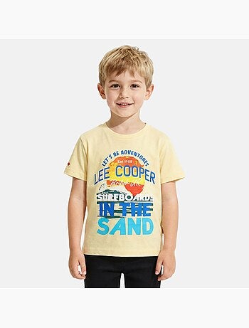 Lee Cooper - T-shirt manches courtes garçon avec dessin coloré