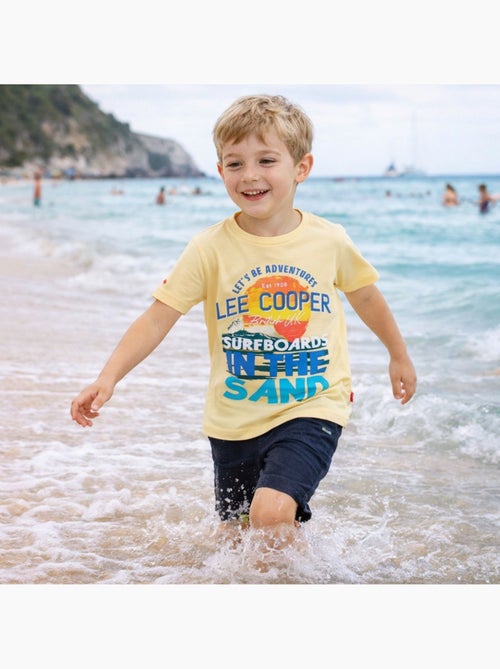 Lee Cooper - T-shirt manches courtes garçon avec dessin coloré - Kiabi