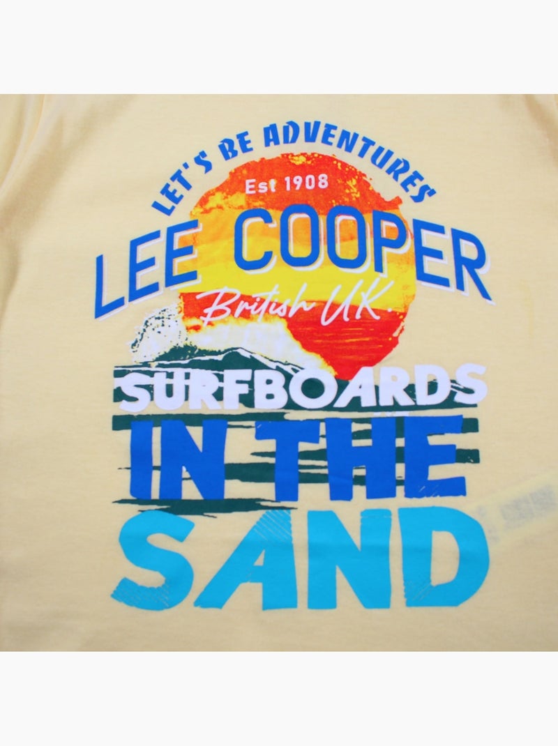 Lee Cooper - T-shirt manches courtes garçon avec dessin coloré Jaune - Kiabi
