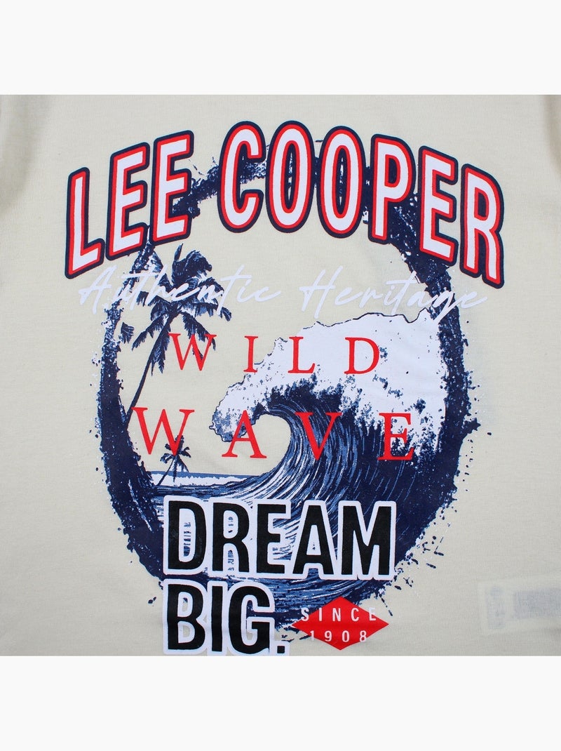Lee Cooper - T-shirt manches courtes garçon avec imprimé Blanc - Kiabi
