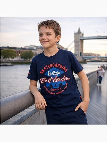 Lee Cooper - T-shirt manches courtes garçon avec imprimé