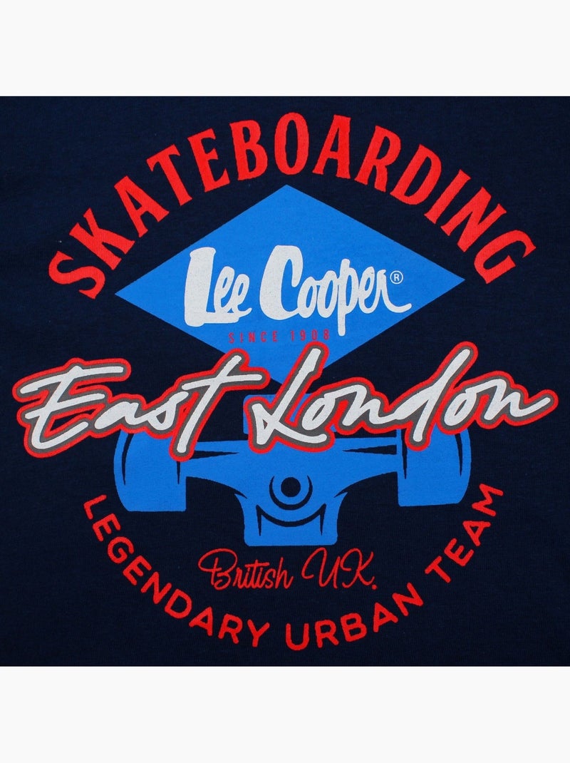 Lee Cooper - T-shirt manches courtes garçon avec imprimé Bleu marine - Kiabi