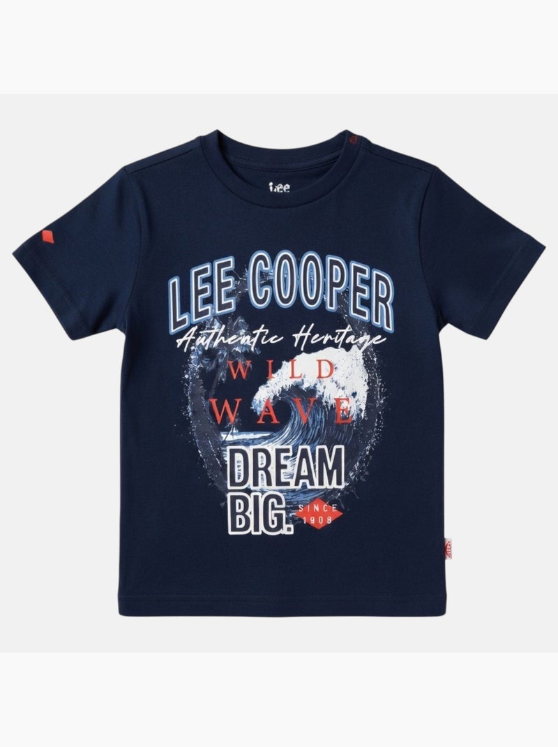 Lee Cooper - T-shirt manches courtes garçon avec imprimé Bleu marine - Kiabi
