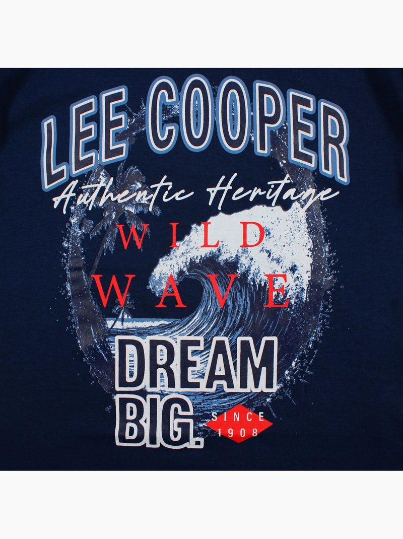 Lee Cooper - T-shirt manches courtes garçon avec imprimé Bleu marine - Kiabi