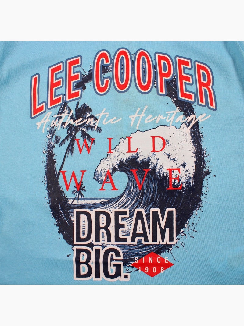 Lee Cooper - T-shirt manches courtes garçon avec imprimé Bleu - Kiabi