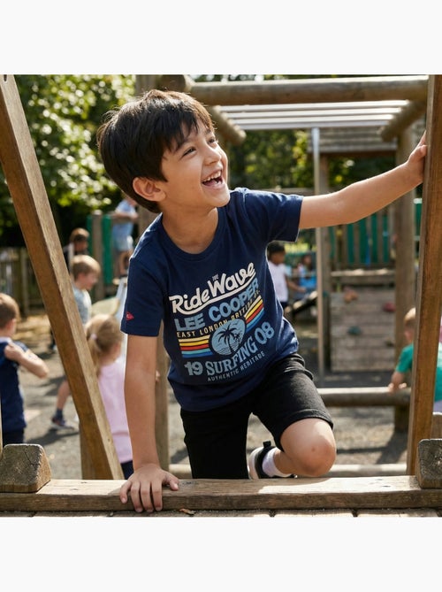 Lee Cooper - T-shirt manches courtes garçon avec imprime colore - Kiabi