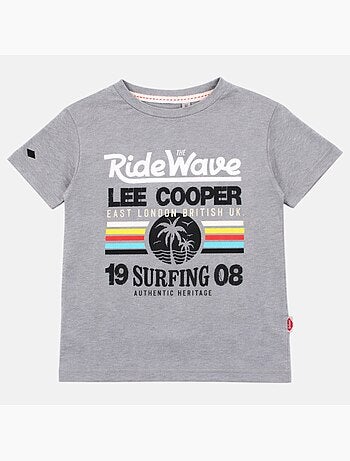 Lee Cooper - T-shirt manches courtes garçon avec imprime colore