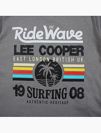Lee Cooper - T-shirt manches courtes garçon avec imprime colore