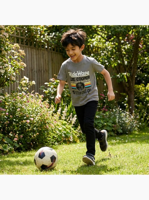 Lee Cooper - T-shirt manches courtes garçon avec imprime colore - Kiabi