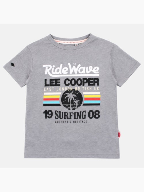Lee Cooper - T-shirt manches courtes garçon avec imprime colore - Kiabi