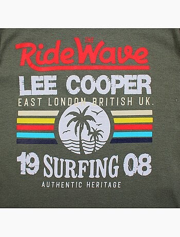 Lee Cooper - T-shirt manches courtes garçon avec imprime colore