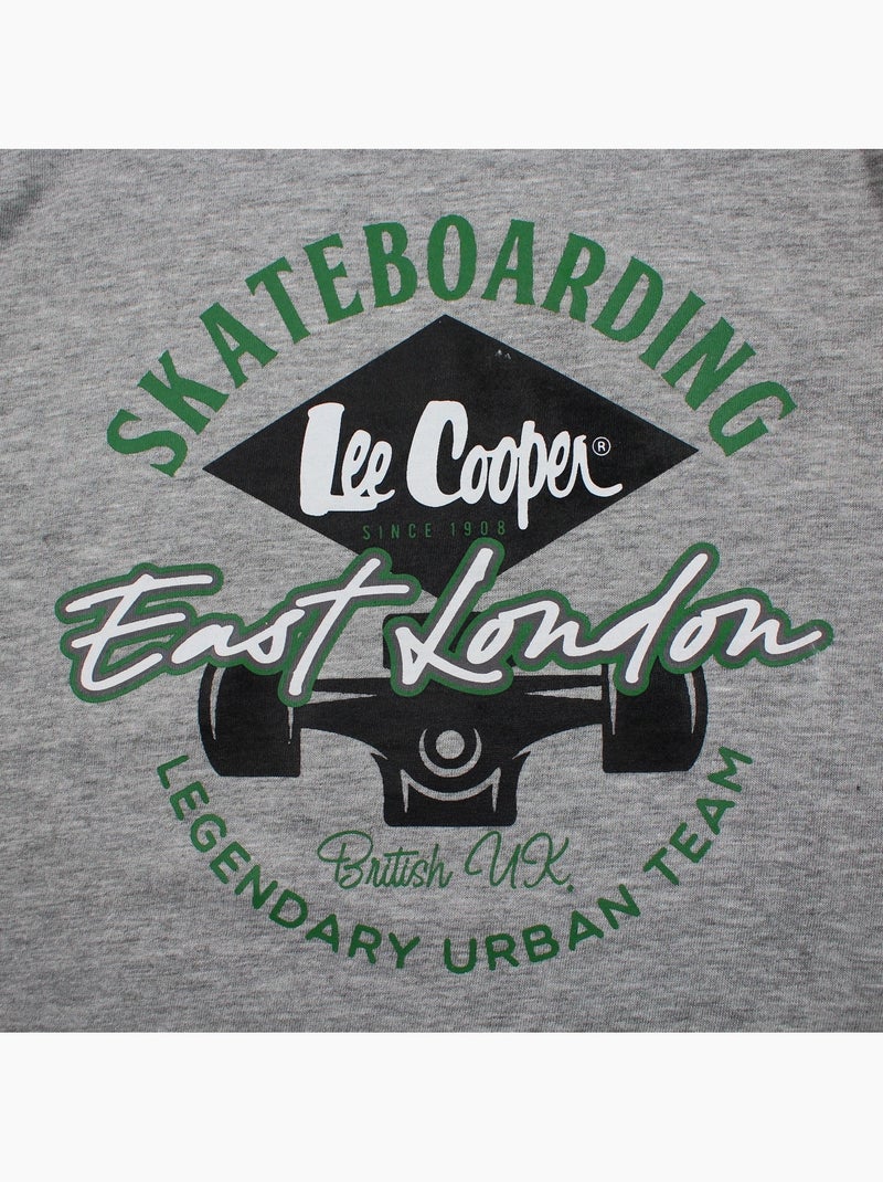 Lee Cooper - T-shirt manches courtes garçon avec imprimé Gris - Kiabi