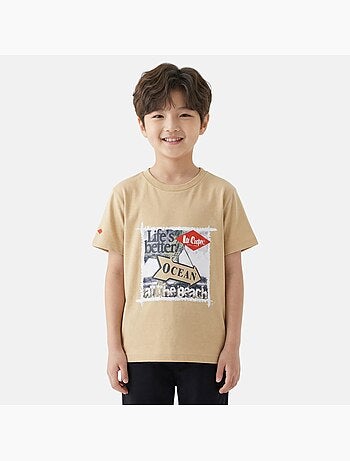 Lee Cooper - T-shirt manches courtes garçon avec imprime ocean